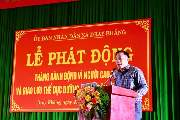 Lễ phát động tháng hành động " Vì Người cao tuổi Việt Nam" và giao lưu Thể dục Dưỡng sinh - Dân vũ xã Dray Bhăng năm 2025