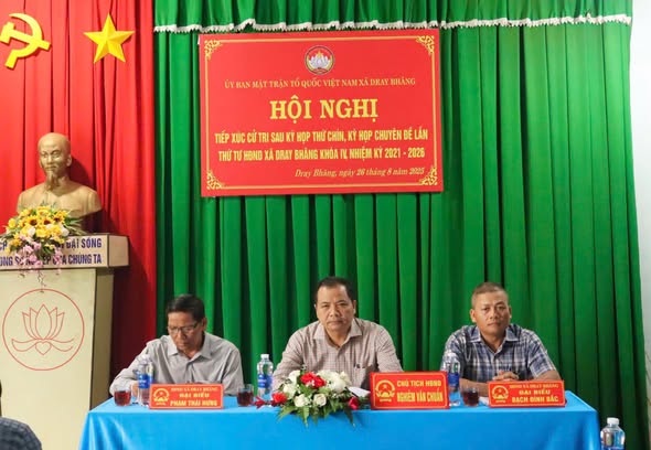 Hội nghị tiếp xúc cử tri sau kỳ họp thứ chín, kỳ họp chuyên đề lần thứ tư HĐND xã Dray Bhăng khoá IV, nhiệm kỳ 2021 - 2026.