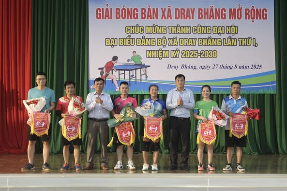 GIẢI BÓNG BÀN XÃ DRAY BHĂNG MỞ RỘNG CHÚC MỪNG THÀNH CÔNG ĐẠI HỘI ĐẠI BIỂU ĐẢNG BỘ XÃ DRAY BHĂNG LẦN THỨ I, NHIỆM KỲ 2025-2030.